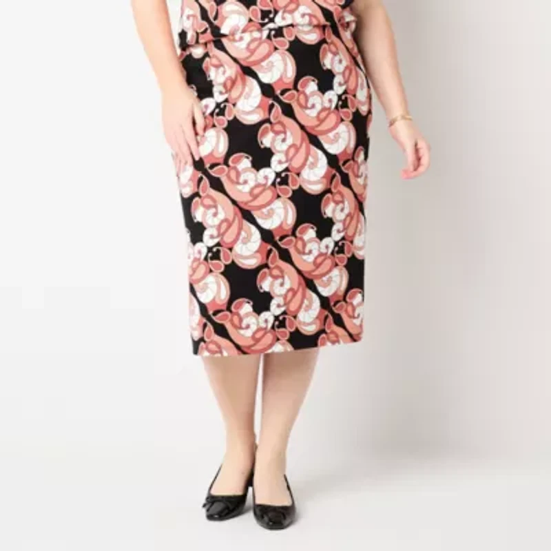 Liz Claiborne Womens Midi Pencil Skirt-Plus