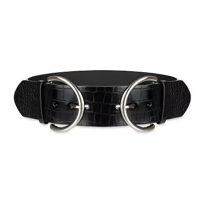 JS Jessica Simpson 2.5" Double Bucke Womens Belt
