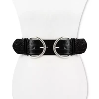 JS Jessica Simpson 2.5" Double Bucke Womens Belt