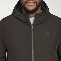Dockers Mens Hooded Water Resistant Midweight Big and Tall Softshell Jacket