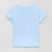 Okie Dokie Toddler Girls Sensory Friendly Round Neck Short Sleeve Adaptive Regular Fit Graphic T-Shirt