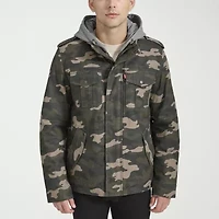 Levi's Mens Wind Resistant Hooded Midweight Utility Jacket