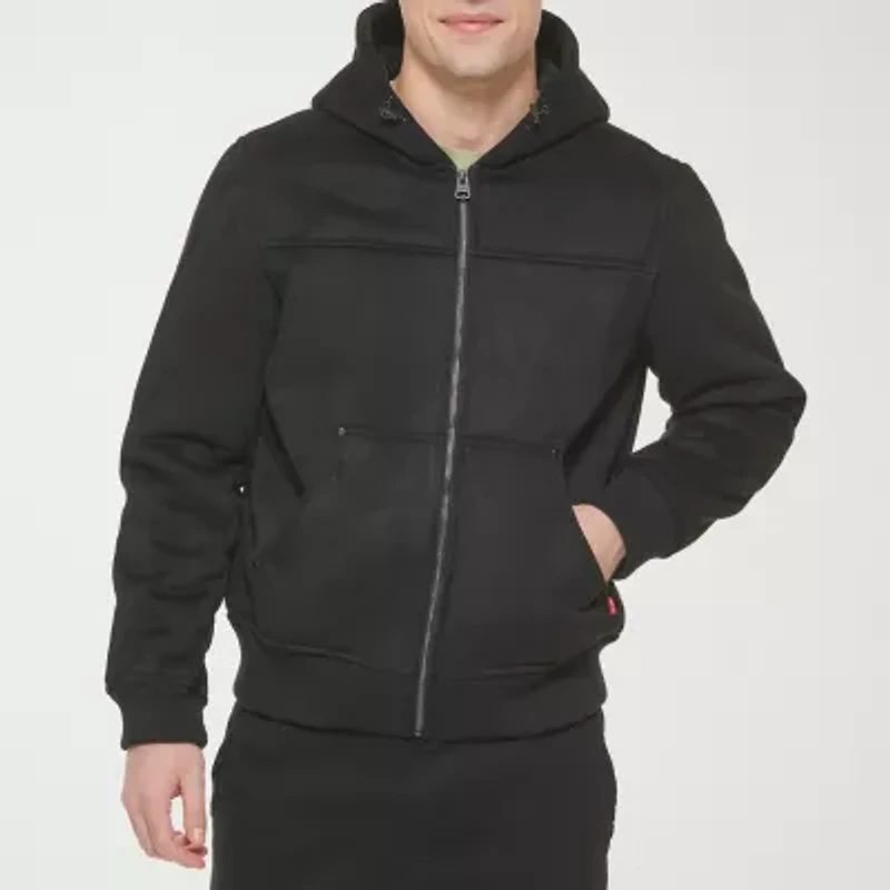 Levi's Mens Faux Shearling Hooded Midweight Coat