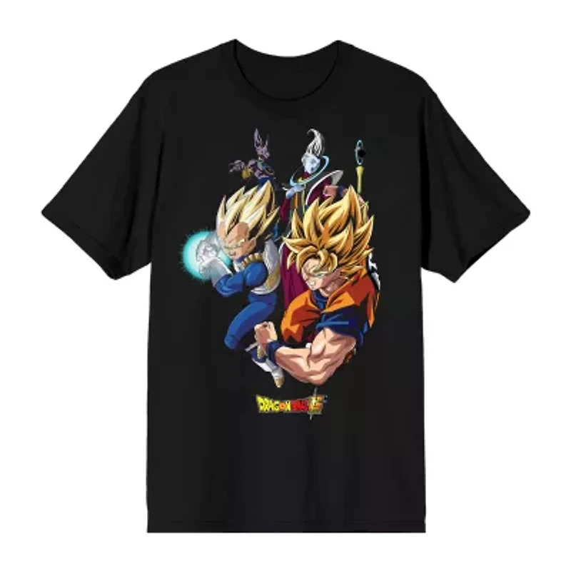 Mens Short Sleeve Anime Dragon Ball Z Graphic T-Shirt