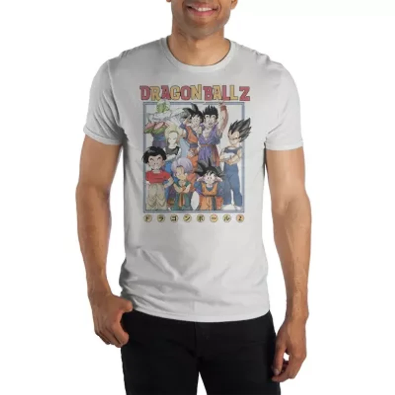 Mens Short Sleeve Anime Dragon Ball Z Graphic T-Shirt