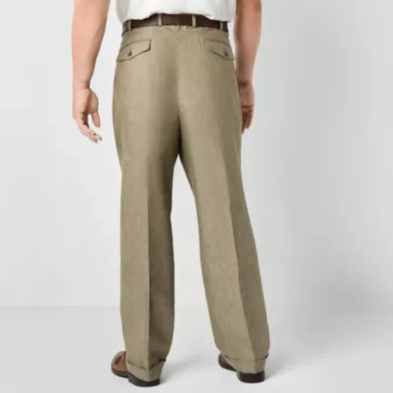 Stafford Mens Big and Tall Regular Fit Pleated Front Suit Pant