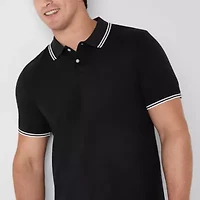 Arizona Mens Big and Tall  Short Sleeve Tipped Polo