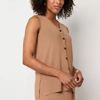 Liz Claiborne Tall Womens V Neck Sleeveless Pullover Sweater