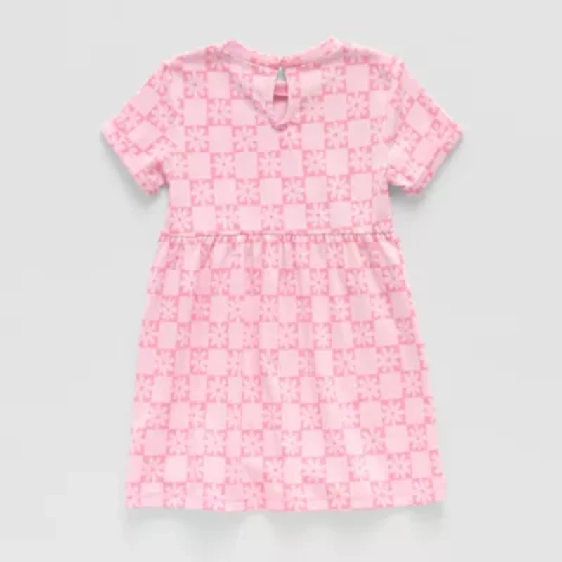 Okie Dokie Toddler & Little Girls Short Sleeve A-Line Dress