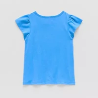 Thereabouts Little Girls Round Neck Short Sleeve Regular Fit Graphic T-Shirt