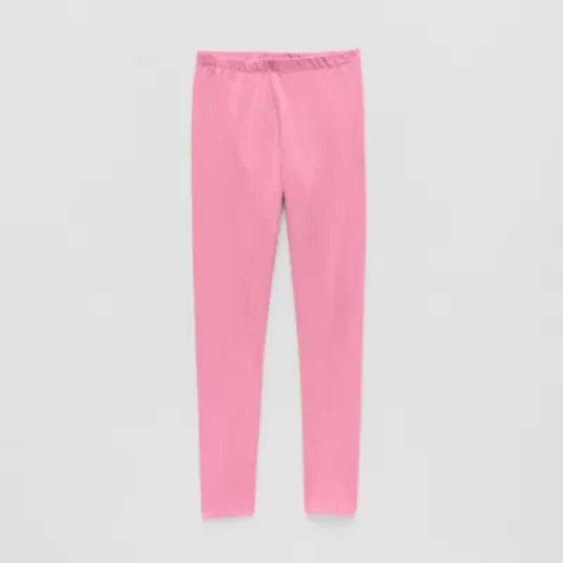 Thereabouts Solid Little & Big Kid Girls Knit Full Length Leggings