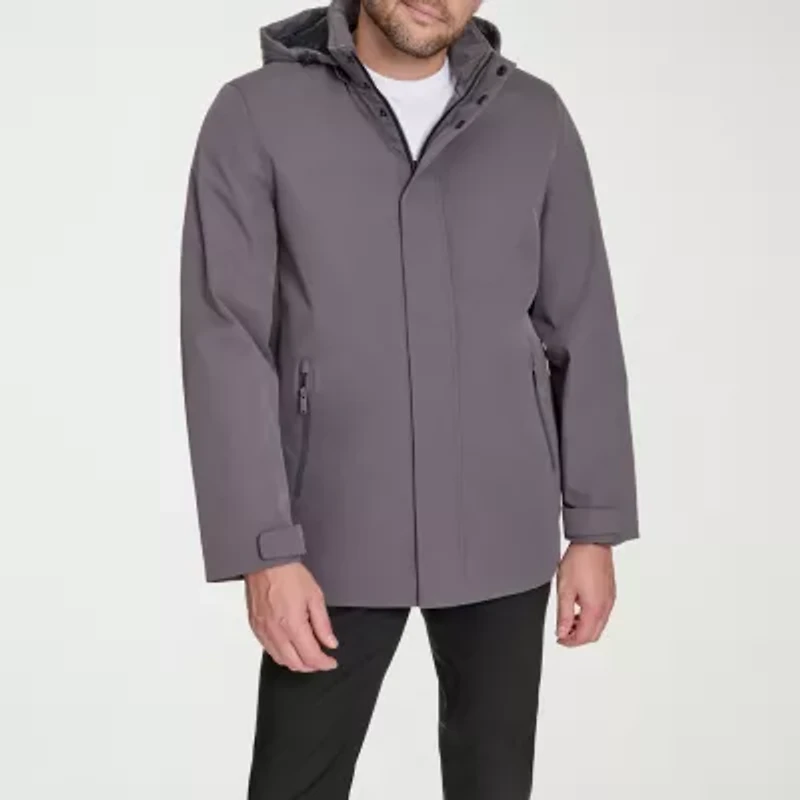 Dockers Mens Hooded Water Resistant Midweight Car Jacket