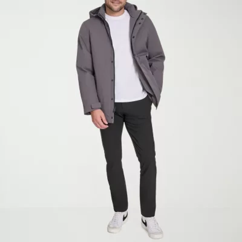 Dockers Mens Hooded Water Resistant Midweight Car Jacket