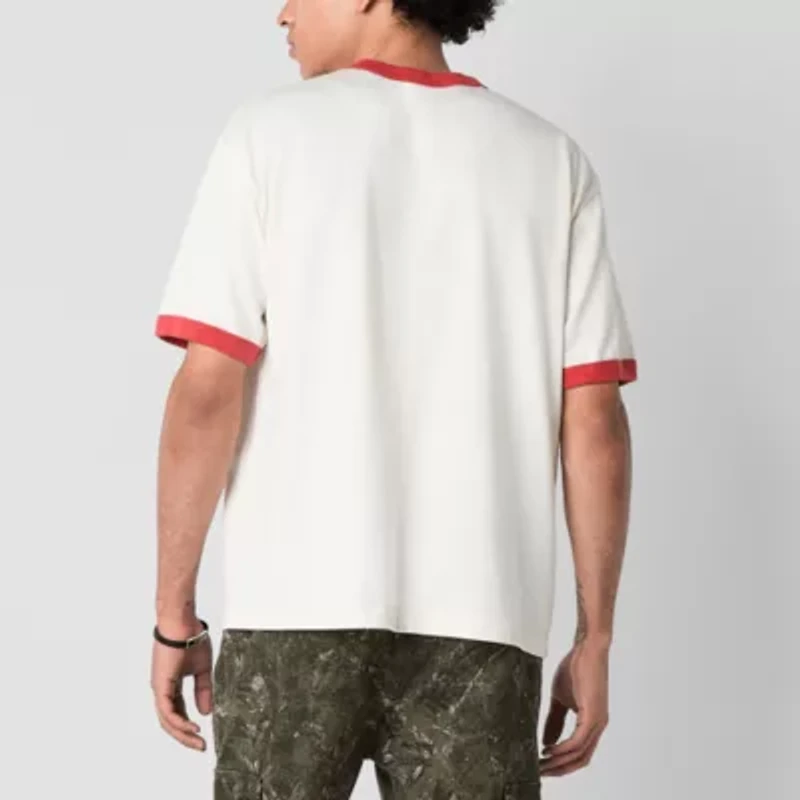 Arizona Mens Boxy Fit Ringer Graphic T-Shirt