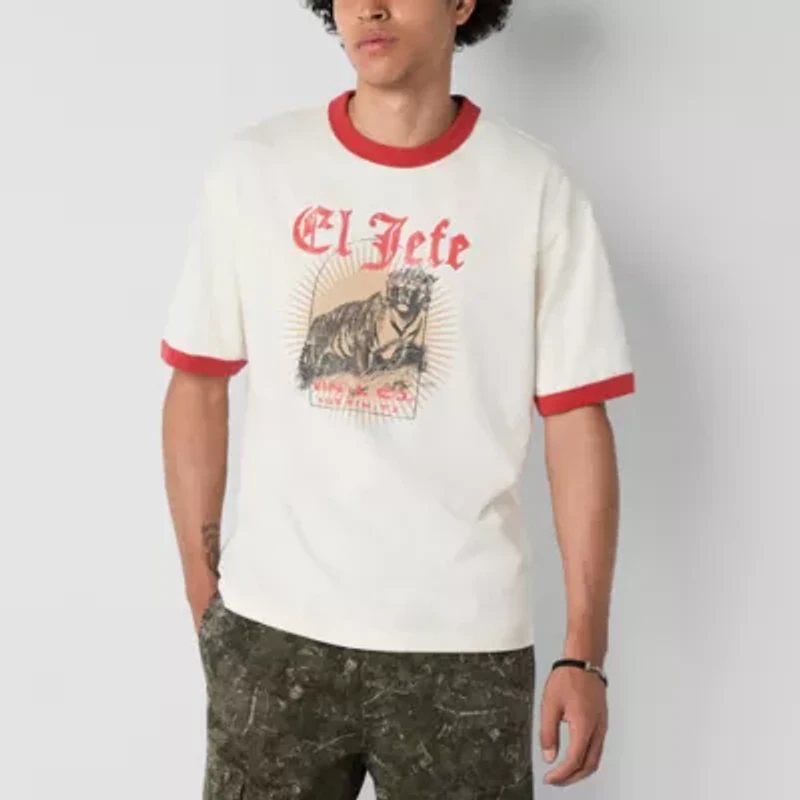Arizona Mens Short Sleeve Boxy Fit Graphic T-Shirt