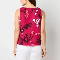 Liz Claiborne Womens V Neck Sleeveless Blouse