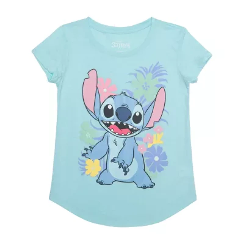 Little & Big Kid Girls Crew Neck Short Sleeve Regular Fit Graphic T-Shirt