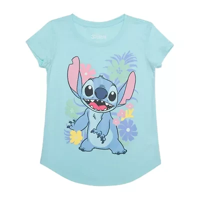 Little & Big Kid Girls Crew Neck Short Sleeve Regular Fit Graphic T-Shirt