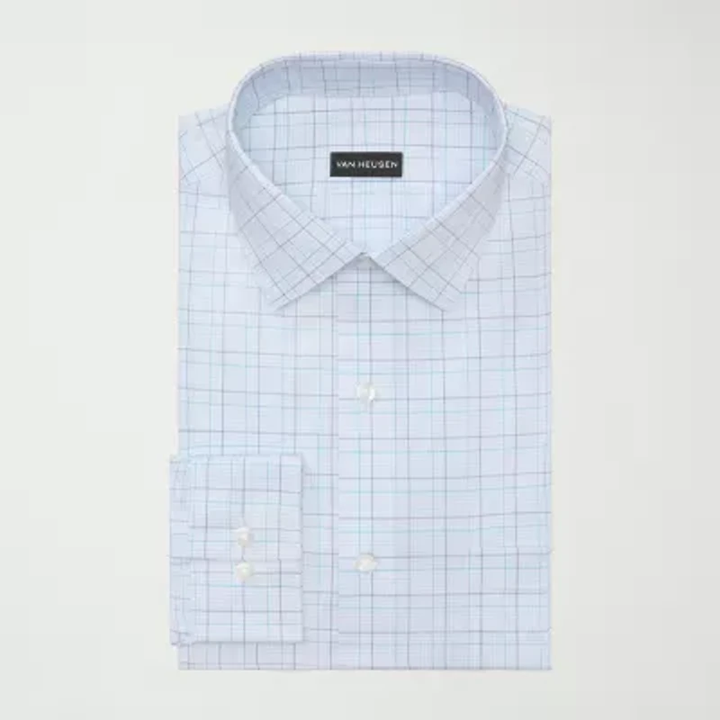 Van Heusen Ultra Flex Mens Regular Fit Wrinkle Free Long Sleeve Dress Shirt