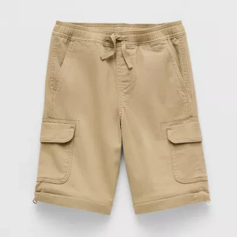 Thereabouts Loose Fit Zip Off Little & Big Kid Boys Straight Husky Cargo Pant