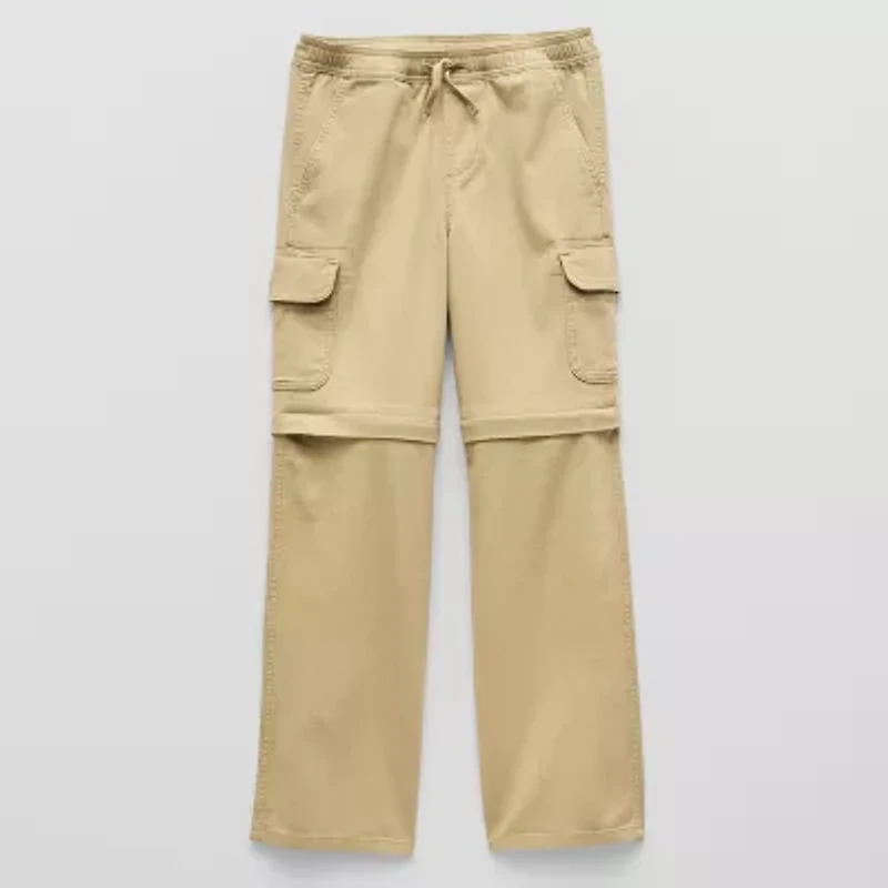 Thereabouts Loose Fit Zip Off Little & Big Kid Boys Straight Husky Cargo Pant