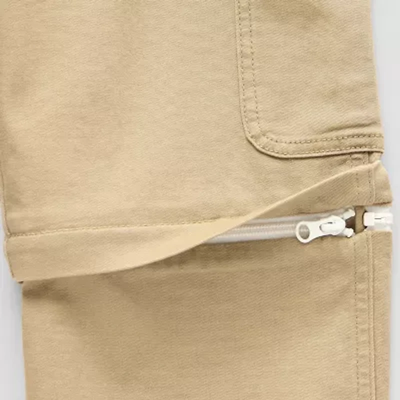 Thereabouts Loose Fit Zip Off Little & Big Kid Boys Straight Husky Cargo Pant