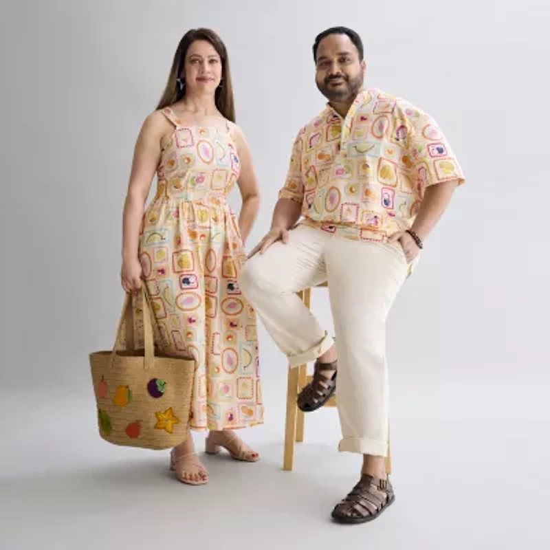 Hope & Wonder AAPI Womens Short Sleeve A-Line Dress