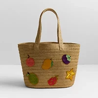 FRUIT STRAW TOTE BAG