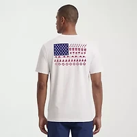 IZOD Saltwater Americana Mens Crew Neck Short Sleeve Regular Fit Graphic T-Shirt