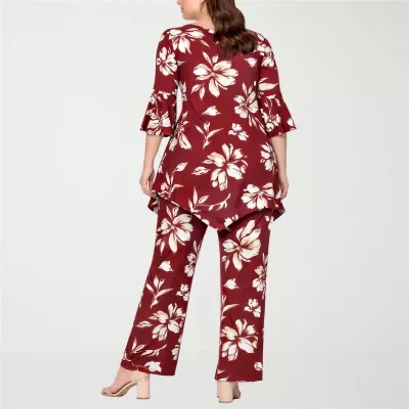 White Mark Matching Set 2-pc. Pant Set-Plus