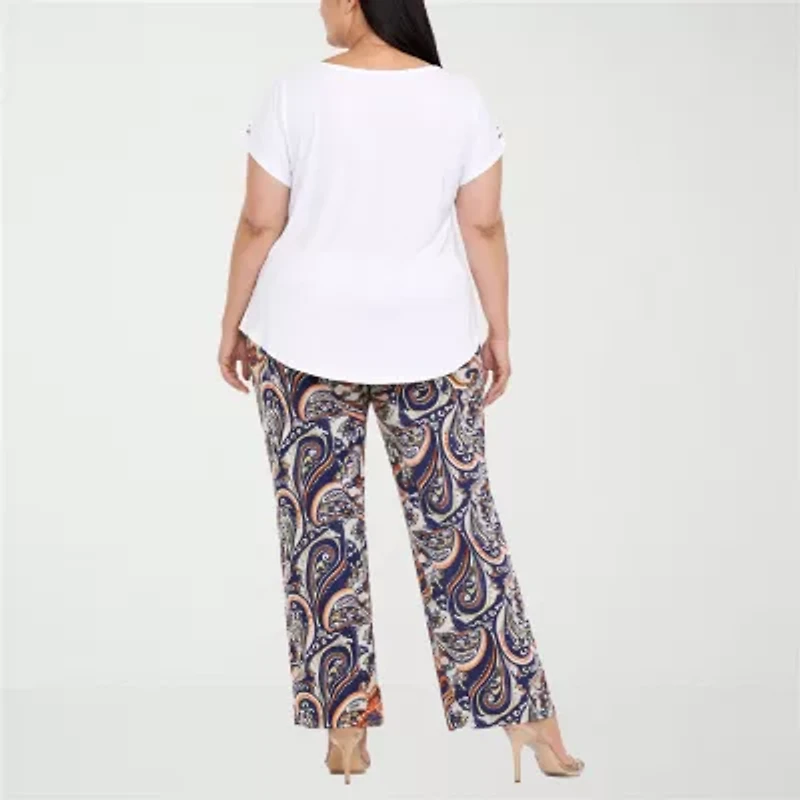 White Mark Matching Set 2-pc. Pant Set-Plus