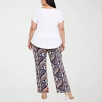 White Mark Matching Set 2-pc. Pant Set-Plus