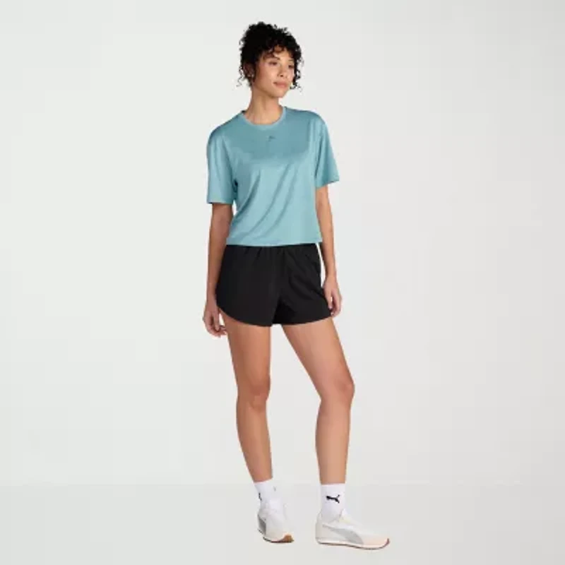 PUMA Womens Crew Neck Short Sleeve Active T-Shirt