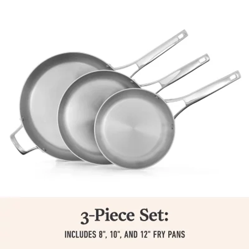Calphalon Premier Stainless Steel 3-pc. Frying Pan Set