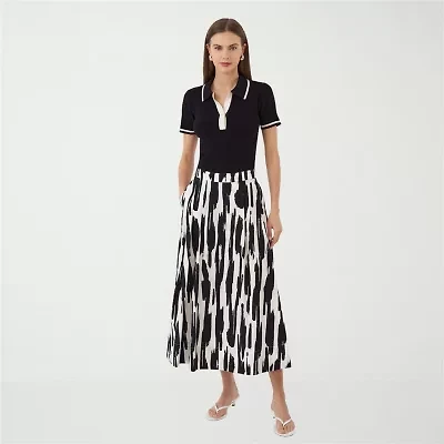 RM Rebecca Minkoff Womens Midi Pencil Skirt