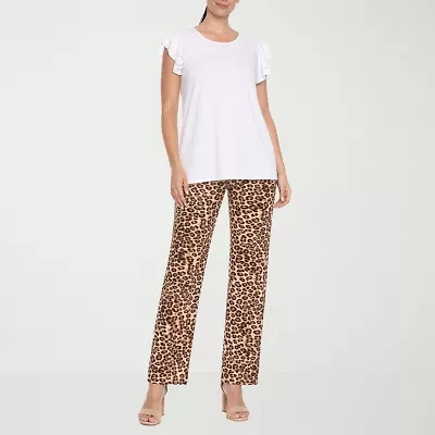 White Mark Ruffle 2-pc. Pant Set