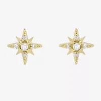 Limited Quantities! Diamond Accent Natural White Diamond 14K Gold 5.6mm Stud Earrings