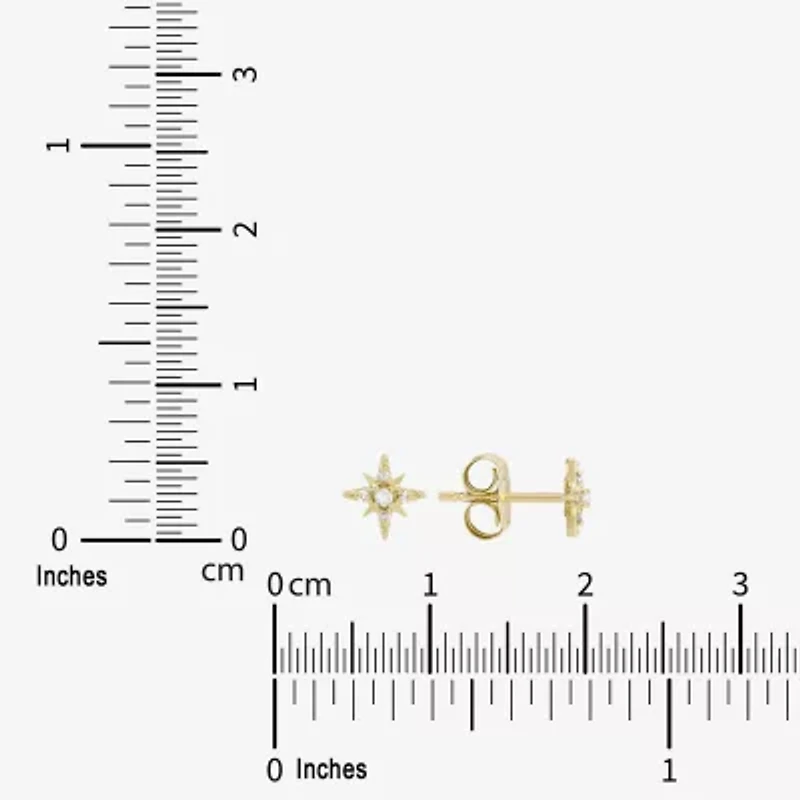 Limited Quantities! Diamond Accent Natural White Diamond 14K Gold 5.6mm Stud Earrings