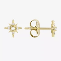 Limited Quantities! Diamond Accent Natural White Diamond 14K Gold 5.6mm Stud Earrings