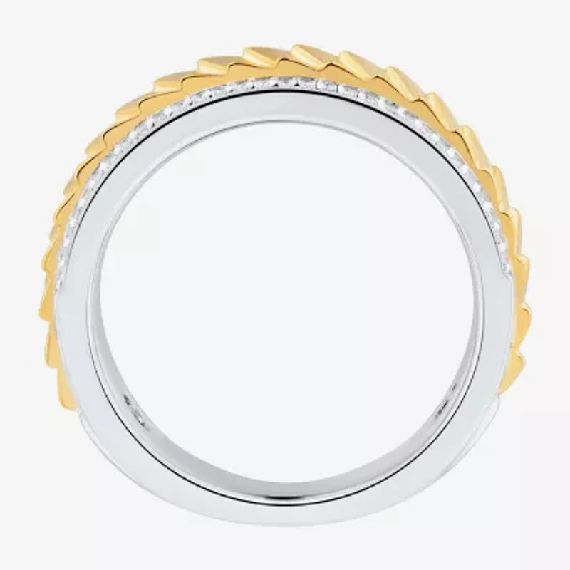 Limited Quantities! Mens 1/5 CT. Natural White Diamond 10K Two Tone Gold Fashion Ring