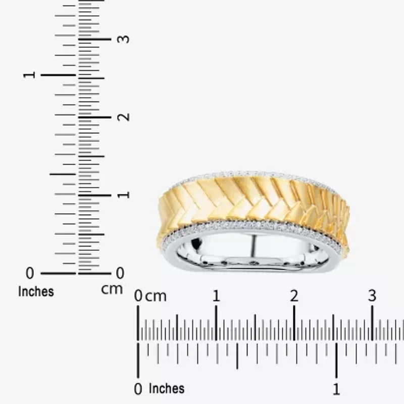 Limited Quantities! Mens 1/5 CT. Natural White Diamond 10K Two Tone Gold Fashion Ring