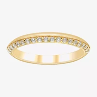 Limited Quantities! Womens 2.5MM 1/5 CT. Lab Grown White Diamond 18K Gold Over Silver Band
