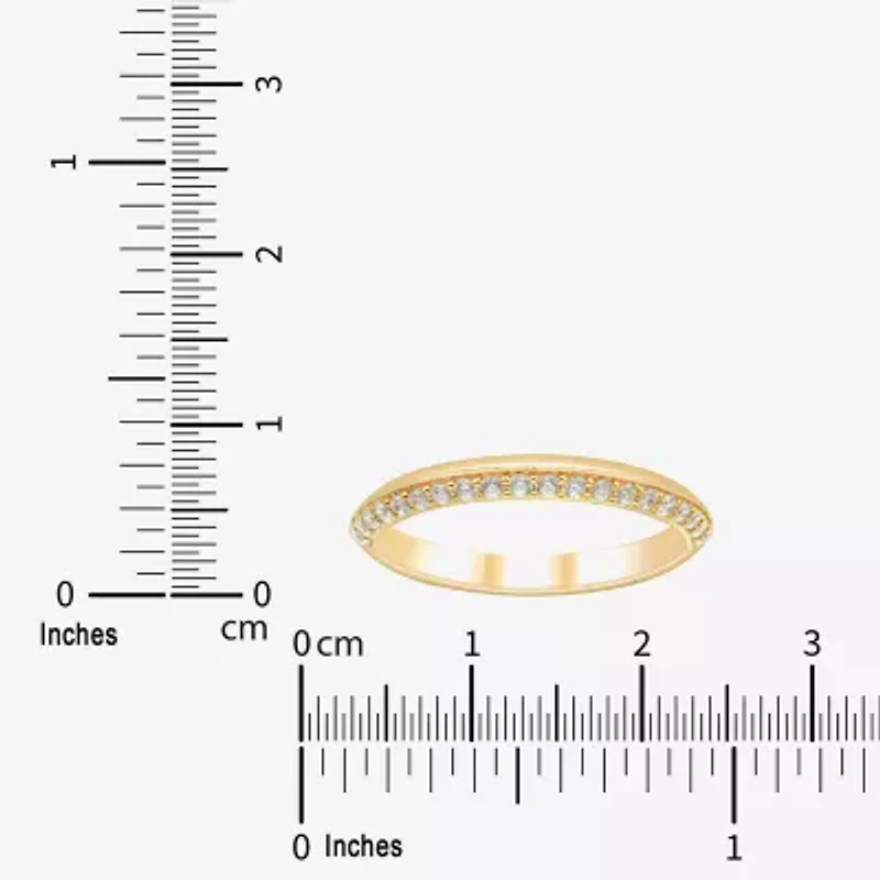 Limited Quantities! Womens 2.5MM 1/5 CT. Lab Grown White Diamond 18K Gold Over Silver Band