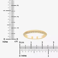 Limited Quantities! Womens 2.5MM 1/5 CT. Lab Grown White Diamond 18K Gold Over Silver Band