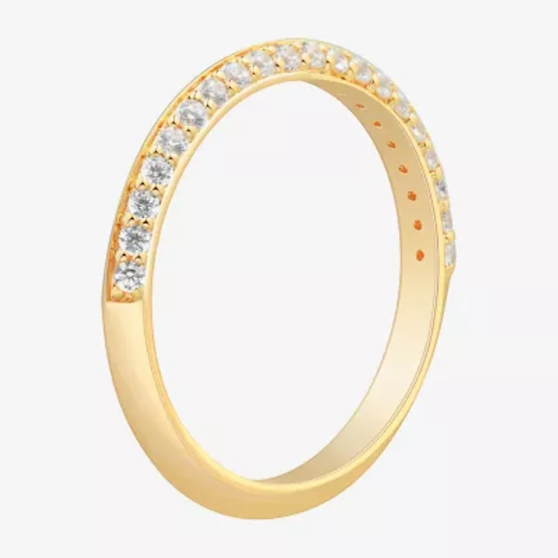 Limited Quantities! Womens 2.5MM 1/5 CT. Lab Grown White Diamond 18K Gold Over Silver Band