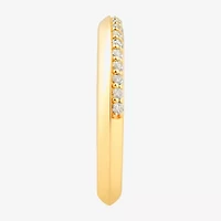 Limited Quantities! Womens 2.5MM 1/5 CT. Lab Grown White Diamond 18K Gold Over Silver Band
