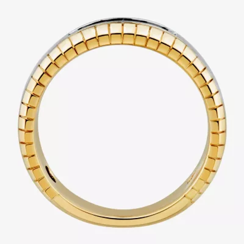 Limited Quantities! Mens 1/4 CT. T.W. Natural Black Diamond 10K Two Tone Gold Fashion Ring