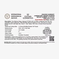 Grown Gorgeous Vs2, F Womens 4 1/4 CT. T.W. Lab White Diamond 14K Gold or Platinum Round Side Stone Bridal Set