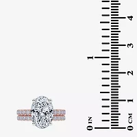 Signature By Modern Bride (G / Vs2-Si1) Womens 6 CT. T.W. Lab Grown White Diamond 14K Gold Oval Side Stone Bridal Set
