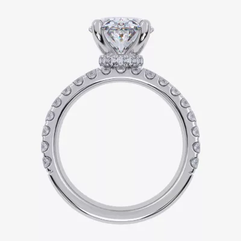 Signature By Modern Bride (G / Vs2-Si1) Womens 6 CT. T.W. Lab Grown White Diamond 14K Gold Oval Side Stone Bridal Set